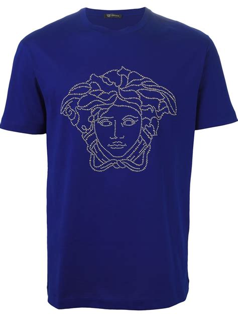 versace t shirts cheap gold blue whitr|versace t shirt medusa.